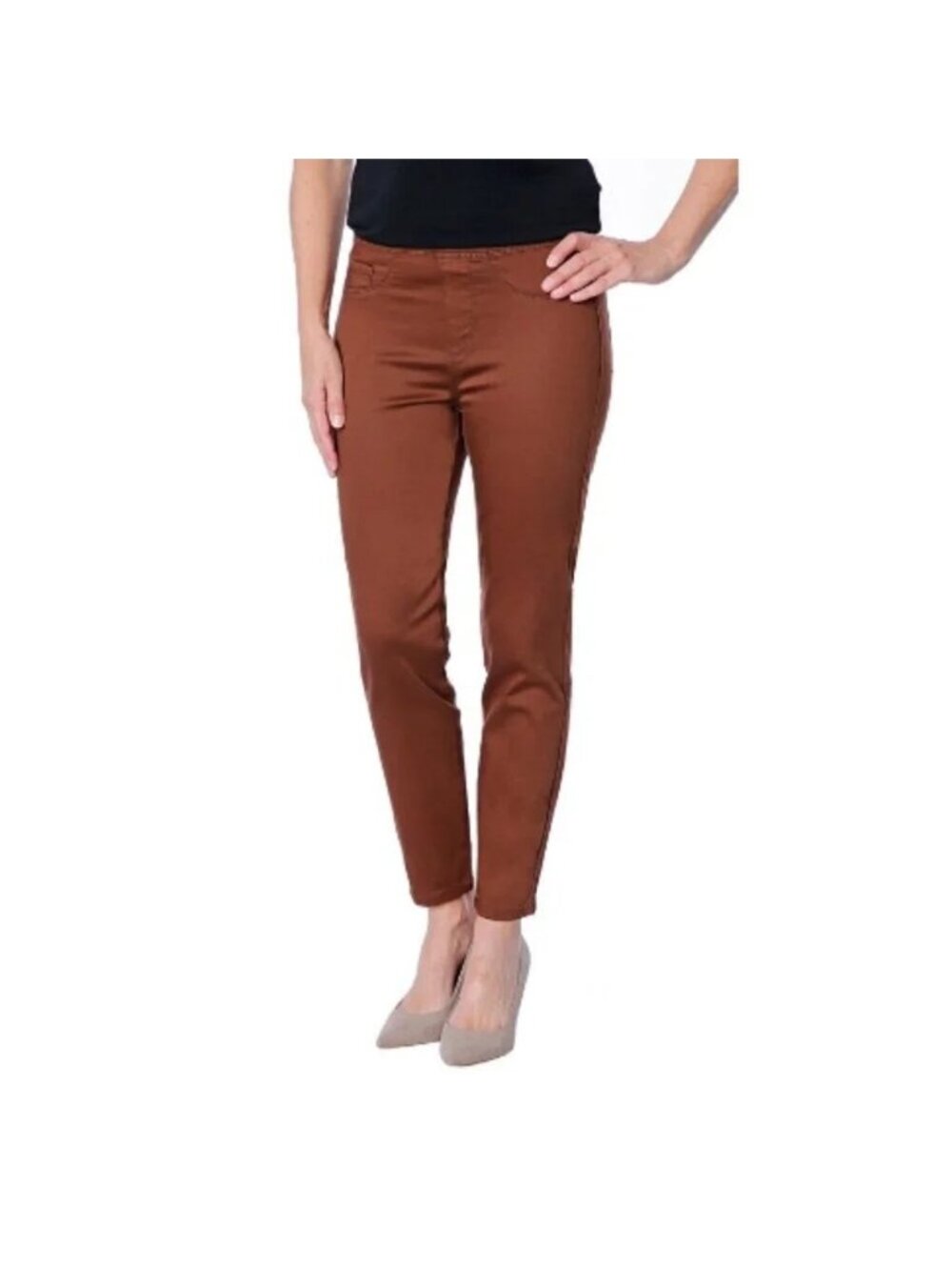 NEW Bellina Brown Stretch Pull-On Jeggings - Size 12